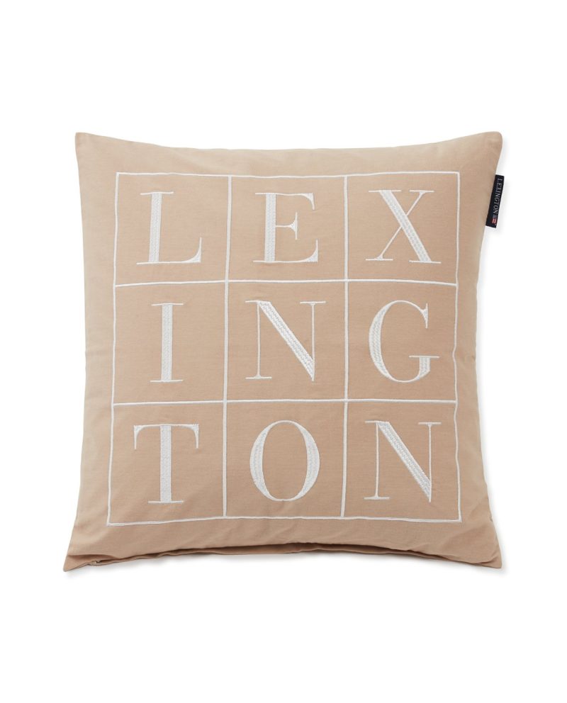 Logo Cotton Twill Pillow Cover