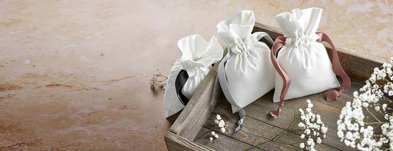 Cotton Gift Bag with Ribbon