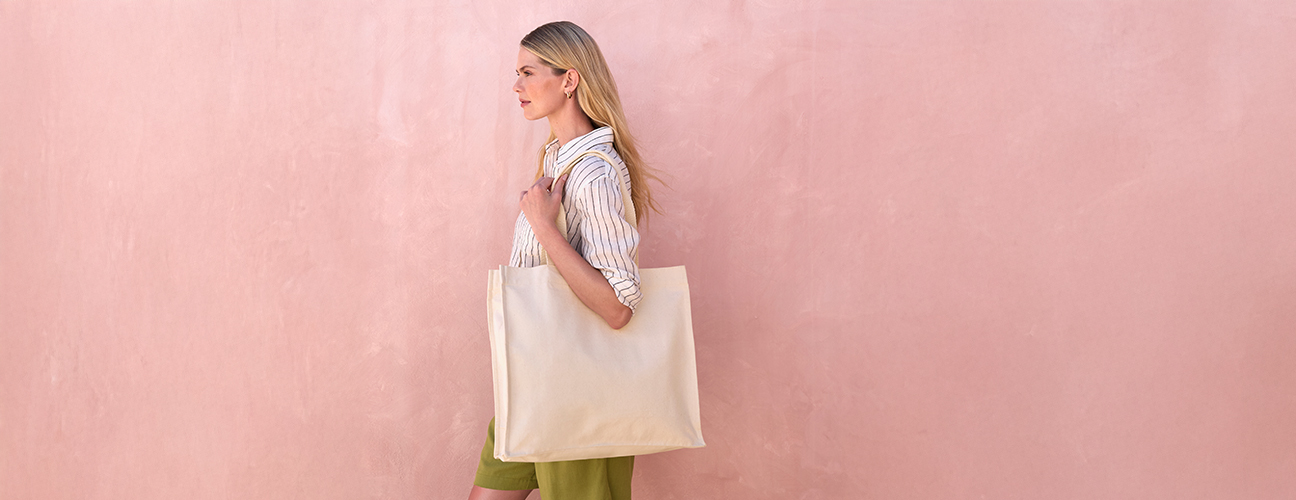 Chevron Handle Shopper