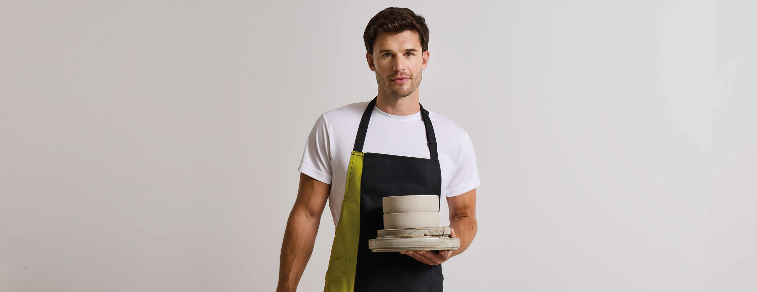 Contrast Bib Apron