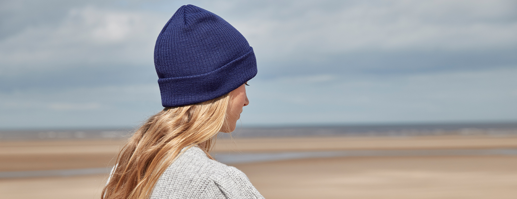 Organic cotton fine knit beanie