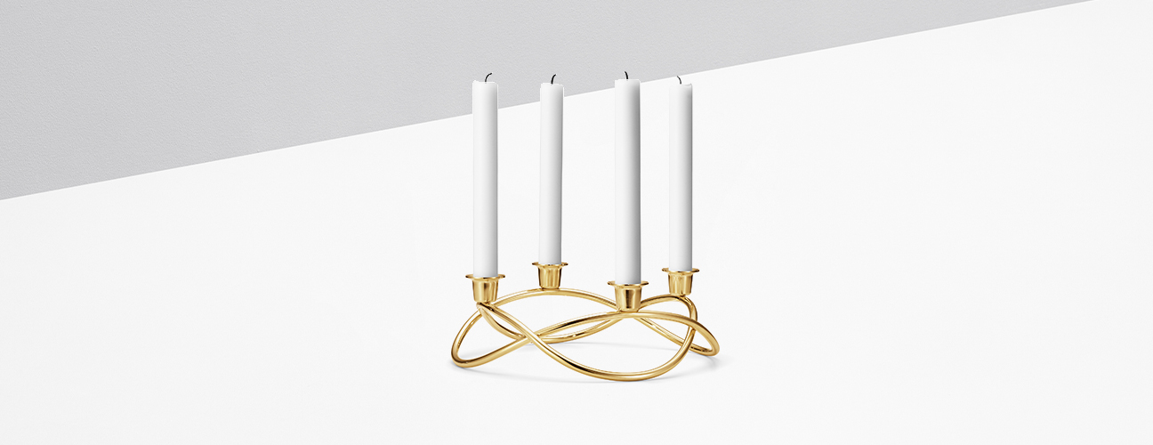 Season candleholder gold plated